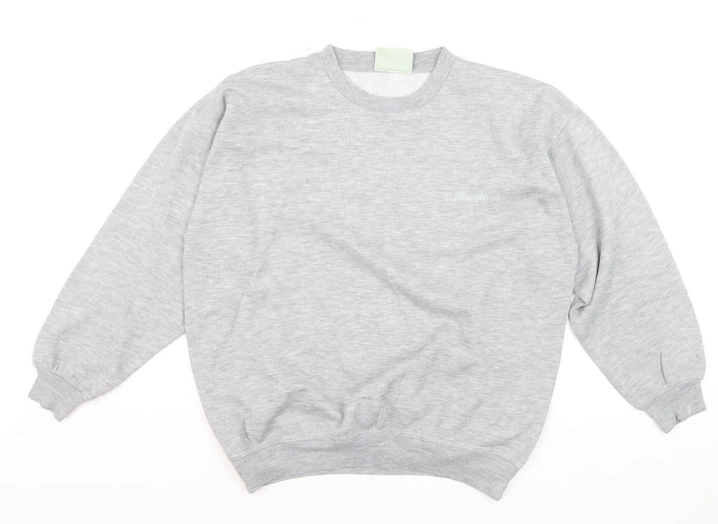 Wrangler Mens Grey Small Crew Neck Pullover Sweatshirt Classic Style