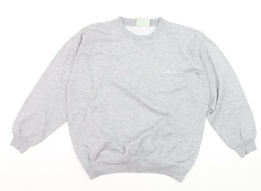 Wrangler Mens Grey Small Crew Neck Pullover Sweatshirt Classic Style