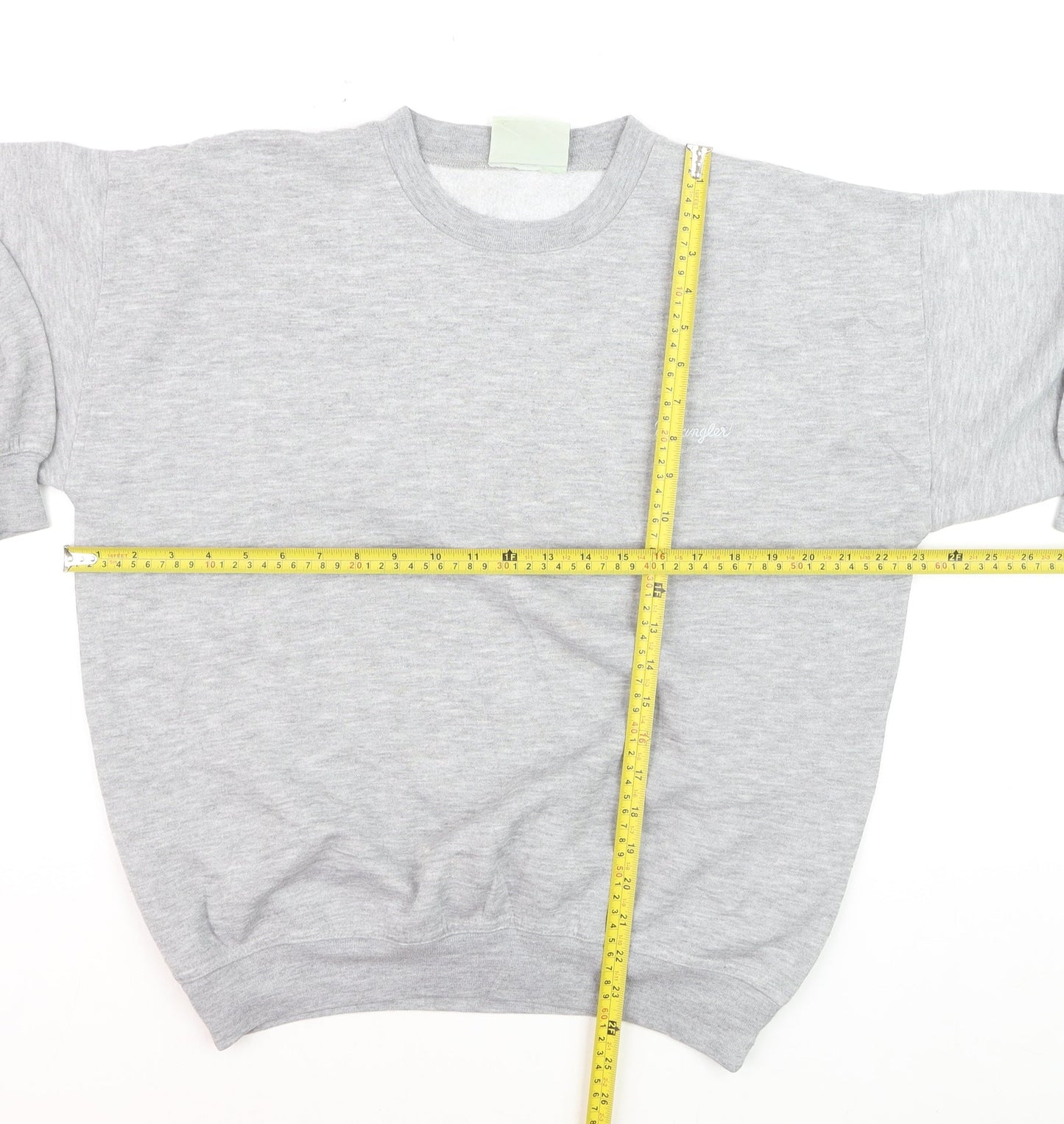 Wrangler Mens Grey Small Crew Neck Pullover Sweatshirt Classic Style