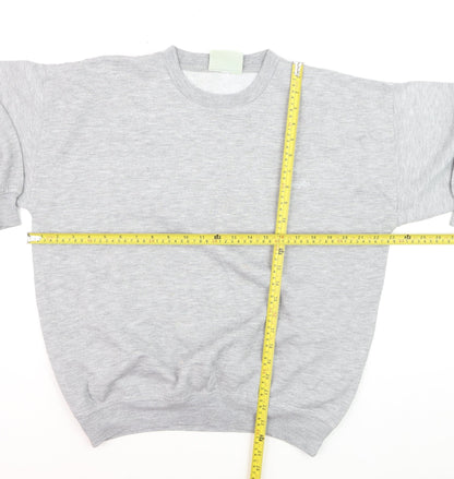 Wrangler Mens Grey Small Crew Neck Pullover Sweatshirt Classic Style
