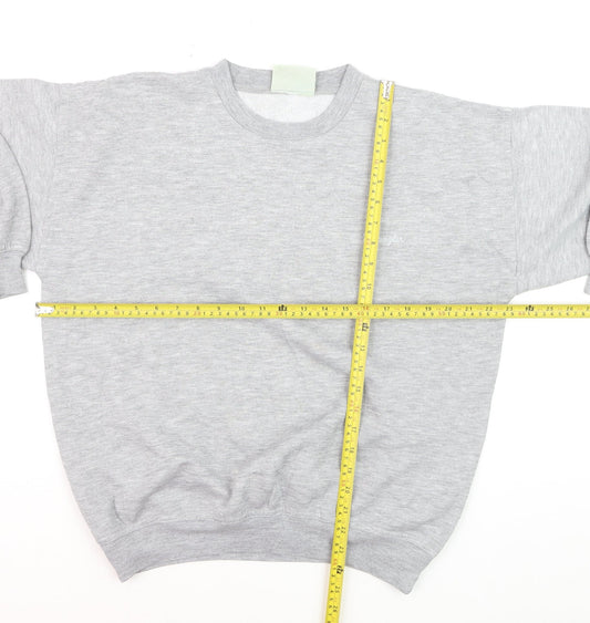 Wrangler Mens Grey Small Crew Neck Pullover Sweatshirt Classic Style