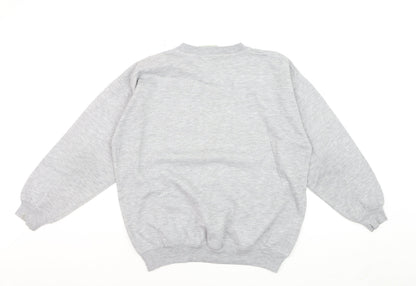 Wrangler Mens Grey Small Crew Neck Pullover Sweatshirt Classic Style