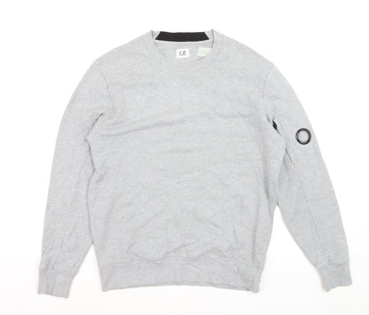 C.P. Company Men's Grey Crew Neck Sweatshirt M Cotton Casual