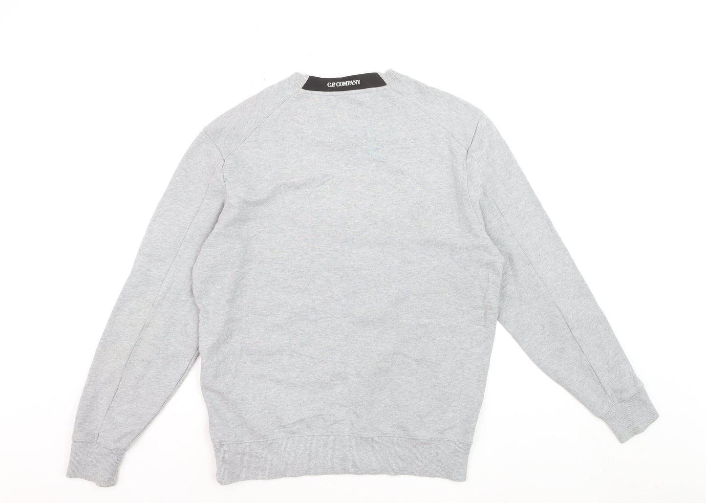 C.P. Company Men's Grey Crew Neck Sweatshirt M Cotton Casual