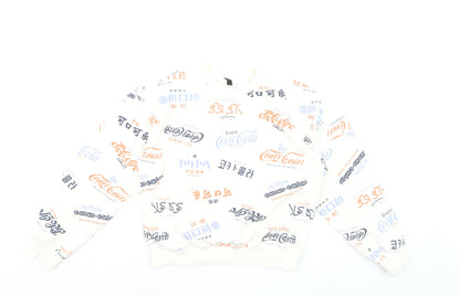 H&M Boys Multicoloured Coca-Cola Graphic Pullover Sweatshirt XXS