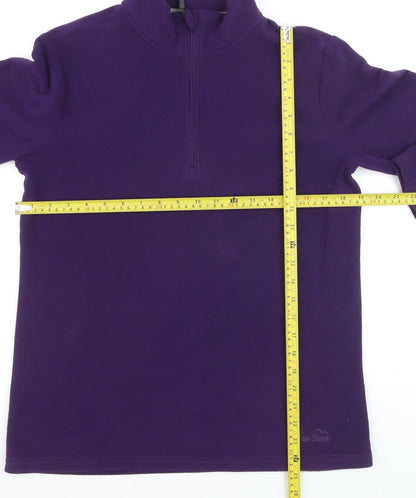 Peter Storm Women Purple Fleece 1/2 Zip Pullover Sweatshirt Size 14