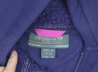 Regatta Women's Purple Fleece Mid-Length Duffle Coat Size 18