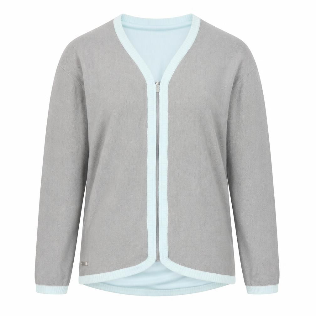 Adidas Womens Grey Full Zip Knit Jumper Cardigan Size M