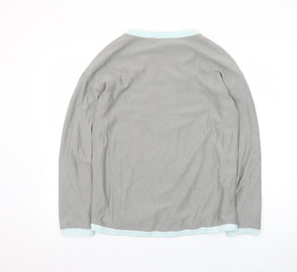 Adidas Womens Grey Full Zip Knit Jumper Cardigan Size M