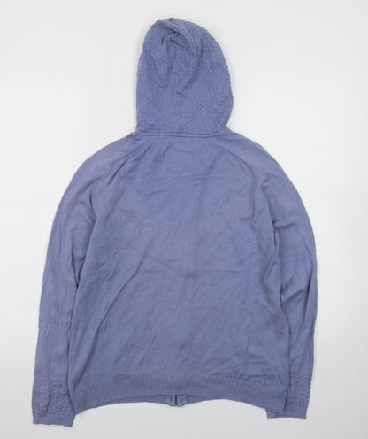 Matalan Women’s Blue Full Zip Hoodie Size 10 Cotton Lined Casual