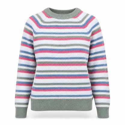 Cotton Traders Women’s Multicoloured Striped Knit Jumper XS