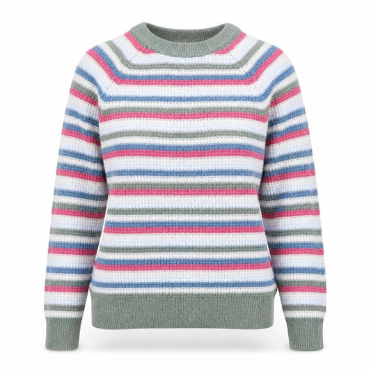 Cotton Traders Women’s Multicoloured Striped Knit Jumper XS