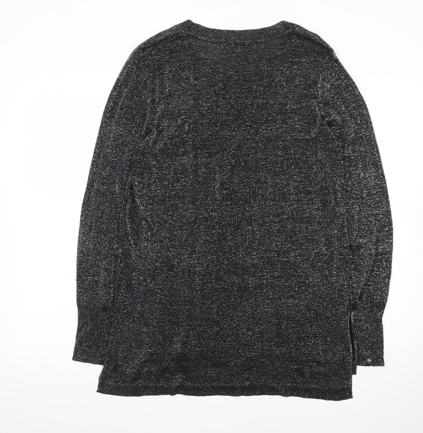 Oasis Womens Black Knit Long Sleeve Shift Dress M