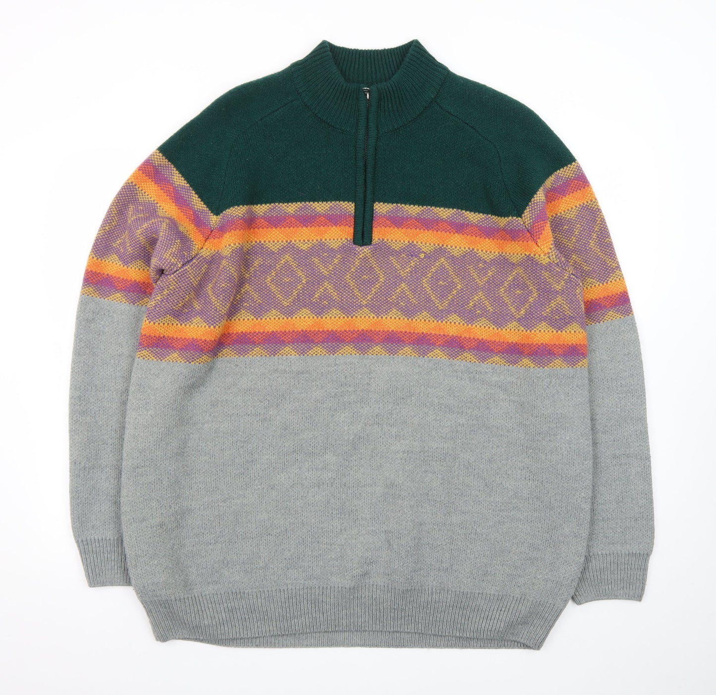 Joe Browns Men's Multicoloured 2XL Half Zip Knit Jumper