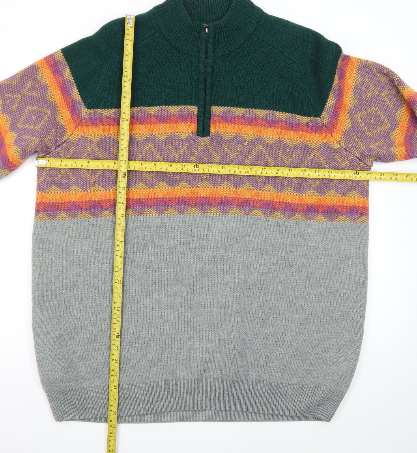 Joe Browns Men's Multicoloured 2XL Half Zip Knit Jumper