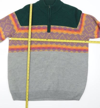 Joe Browns Men's Multicoloured 2XL Half Zip Knit Jumper