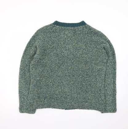 Honor Millburn Women's Green Wool Blend Cardigan L 18-20