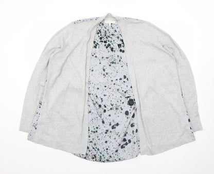 RJR John Rocha Womens Grey Size 12 Open Front Cardigan