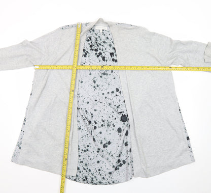 RJR John Rocha Womens Grey Size 12 Open Front Cardigan