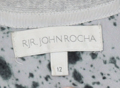 RJR John Rocha Womens Grey Size 12 Open Front Cardigan