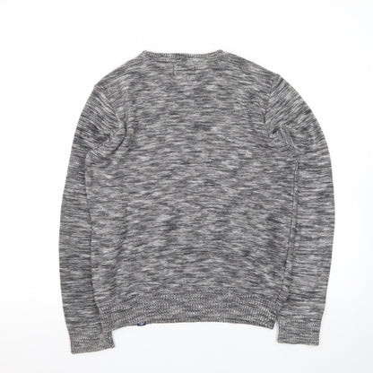 Shore Leave Men's Grey Knit Pullover Jumper Size S