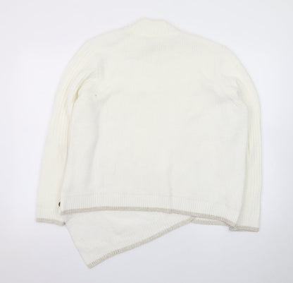 Marks and Spencer Women Ivory Cable-Knit Long Sleeve Jumper UK 16