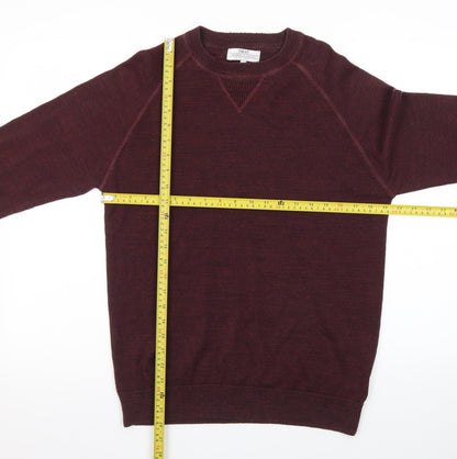 Next Men's Brown Crew Neck Wool Jumper Size M Regular Fit