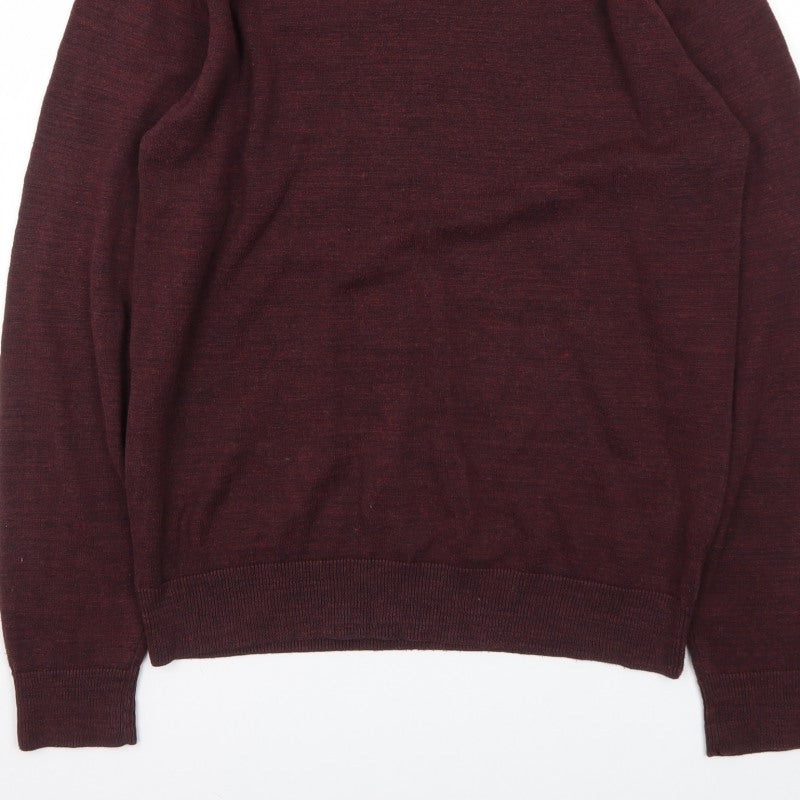 Next Men's Brown Crew Neck Wool Jumper Size M Regular Fit