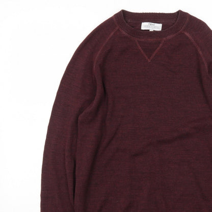 Next Men's Brown Crew Neck Wool Jumper Size M Regular Fit