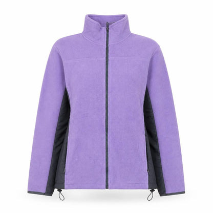 Athletic Works Women Purple Fleece Full Zip Jacket Size M