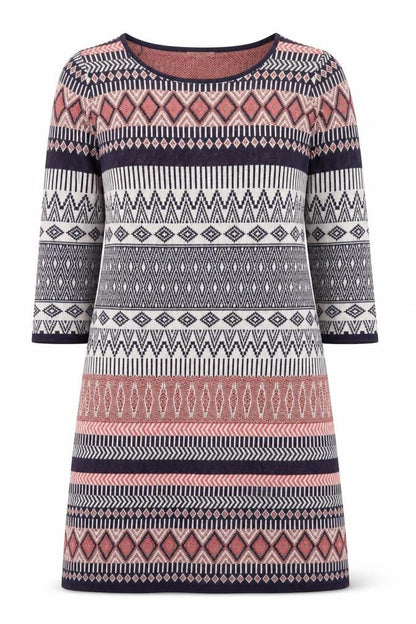 Monsoon Women’s Multicoloured Cotton Knit Shift Dress Size S