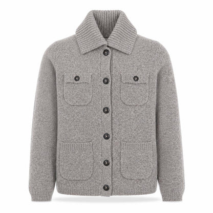 Marks and Spencer Men's Grey Wool Collared Button Cardigan Size S
