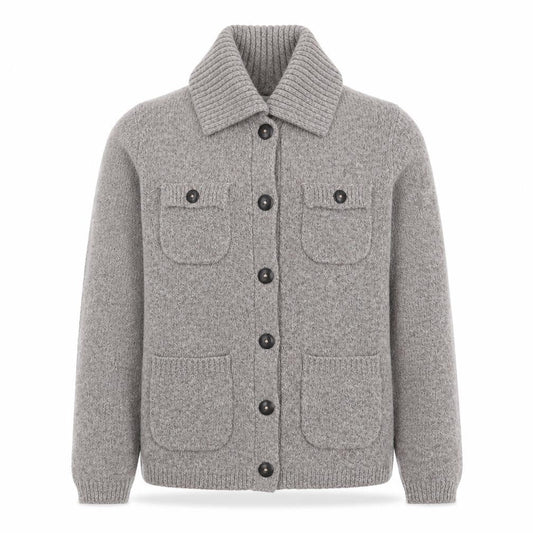 Marks and Spencer Men's Grey Wool Collared Button Cardigan Size S