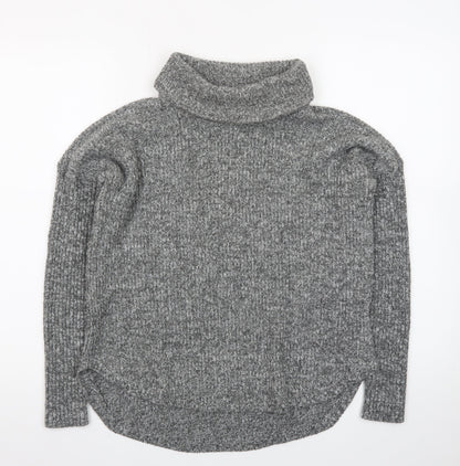 Abercrombie & Fitch Women's Grey Roll Neck Knit Jumper M