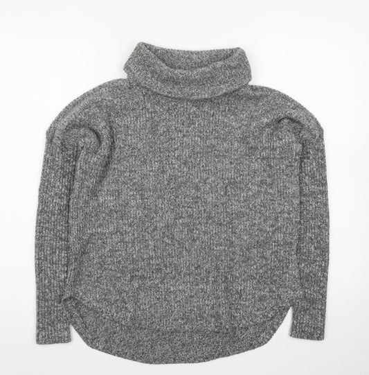 Abercrombie & Fitch Women's Grey Roll Neck Knit Jumper M