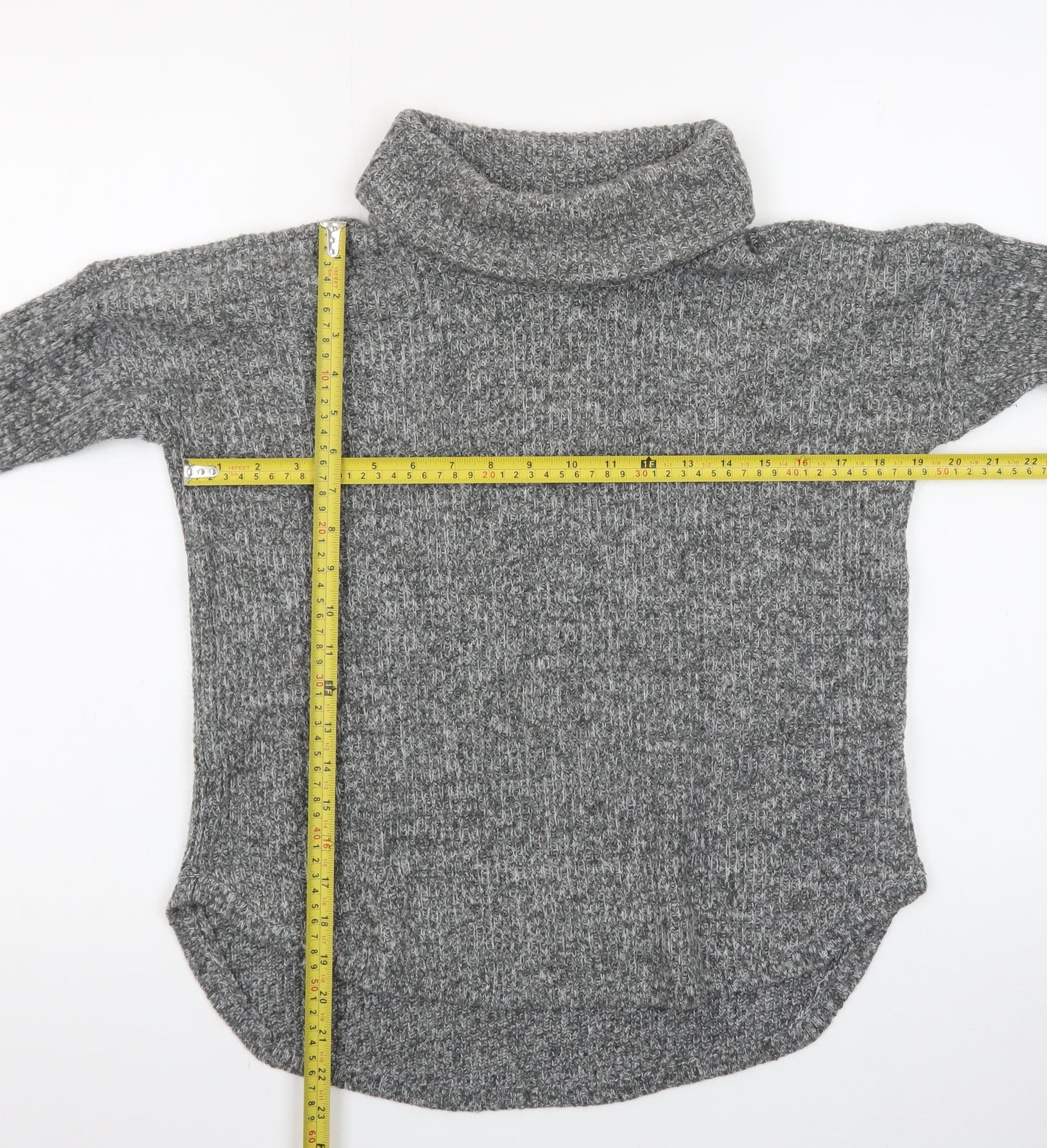 Abercrombie & Fitch Women's Grey Roll Neck Knit Jumper M