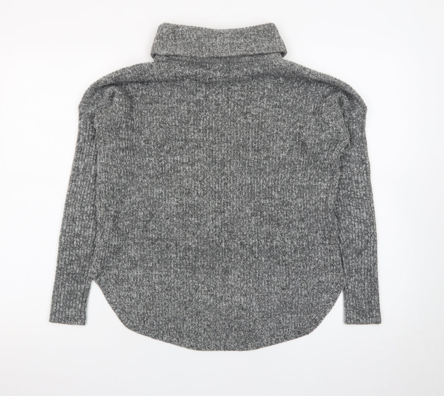 Abercrombie & Fitch Women's Grey Roll Neck Knit Jumper M