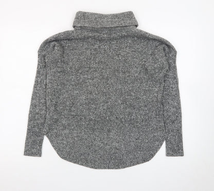 Abercrombie & Fitch Women's Grey Roll Neck Knit Jumper M