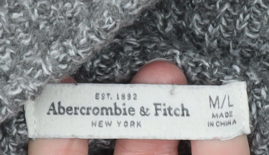 Abercrombie & Fitch Women's Grey Roll Neck Knit Jumper M