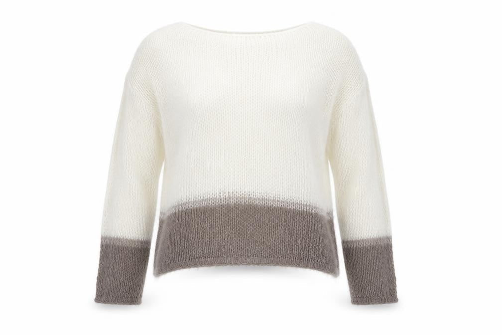 Front view of Pull&Bear Teens Beige Open Knit Mohair Blend jumper S