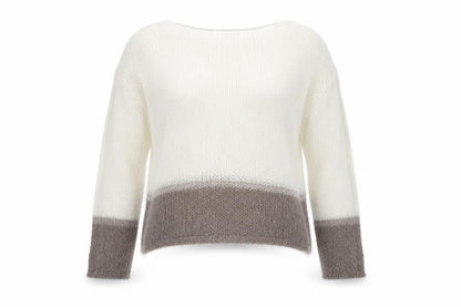 Front view of Pull&Bear Teens Beige Open Knit Mohair Blend jumper S