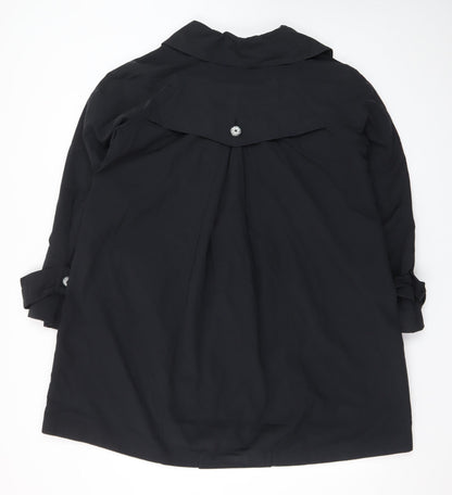Marks and Spencer Autograph Women Black Size 14 Double Breasted Coat