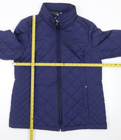 Love Coats Women's Blue Quilted Mid-Length Jacket Size 16