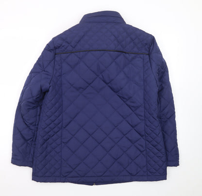 Love Coats Women's Blue Quilted Mid-Length Jacket Size 16
