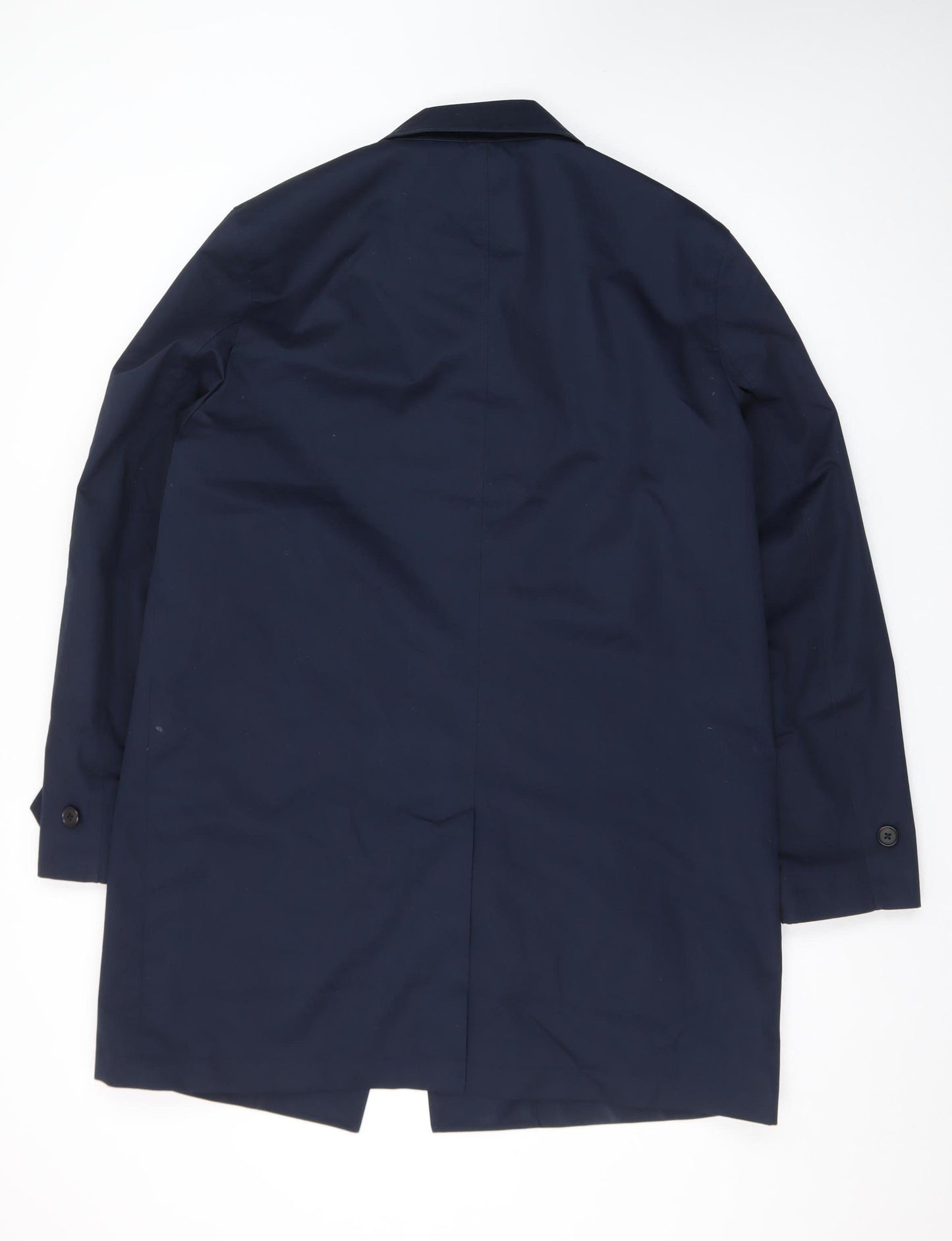 Marks and Spencer Women's Blue L Trench Coat Mid-Length Classic Style