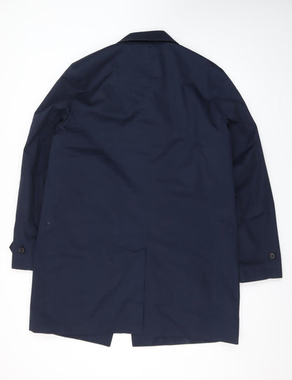Marks and Spencer Women's Blue L Trench Coat Mid-Length Classic Style