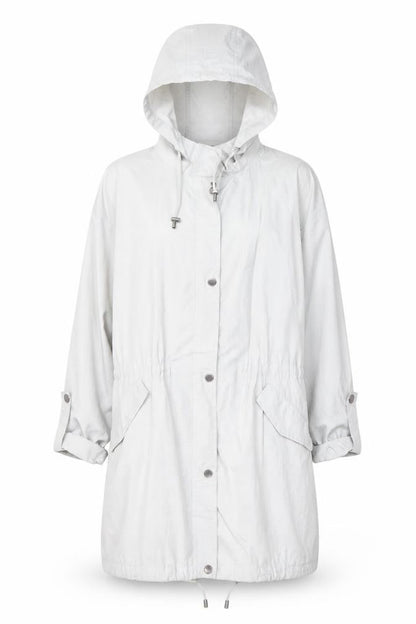 Four Seasons London Women's Grey Hooded Parka Coat L