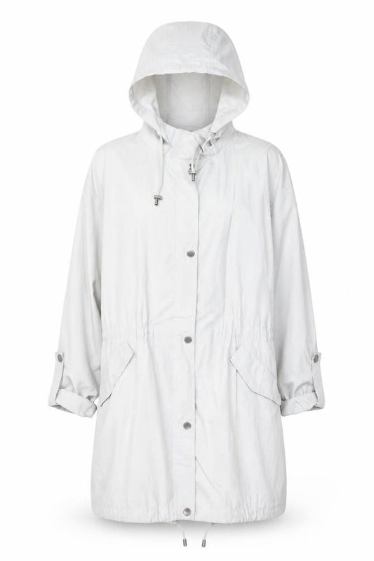 Four Seasons London Women's Grey Hooded Parka Coat L