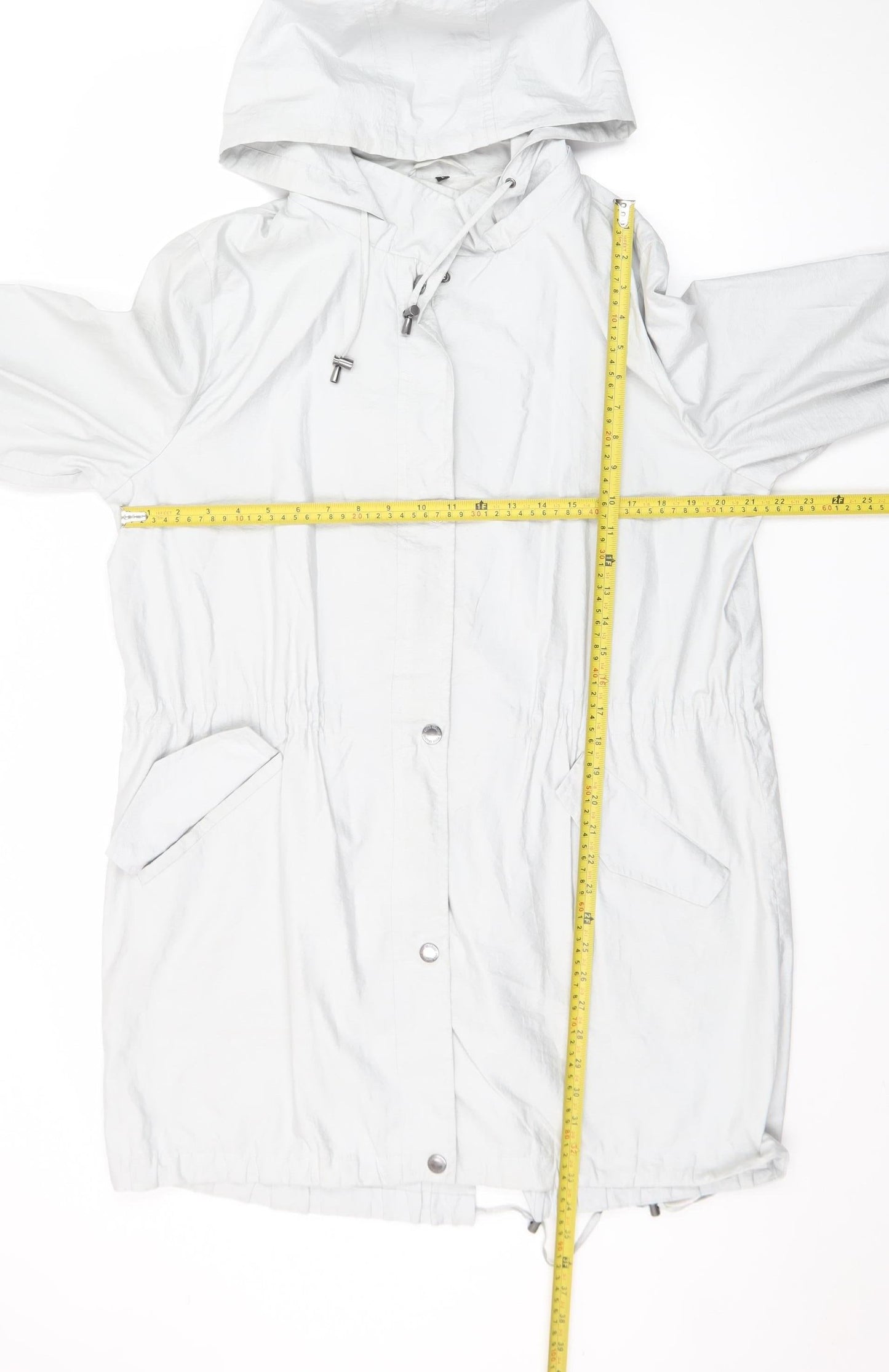 Four Seasons London Women's Grey Hooded Parka Coat L