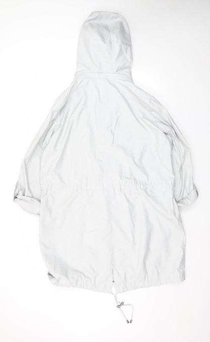 Four Seasons London Women's Grey Hooded Parka Coat L